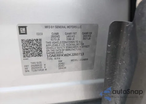 2019 Chevrolet Traverse Ls from USA, damaged, VIN 1GNERFKW2KJ260713